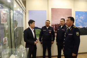 Председатель комитета противопожарной службы, генерал-майор гражданской защиты Дербисов Нурболат Бекболатович посетил музей